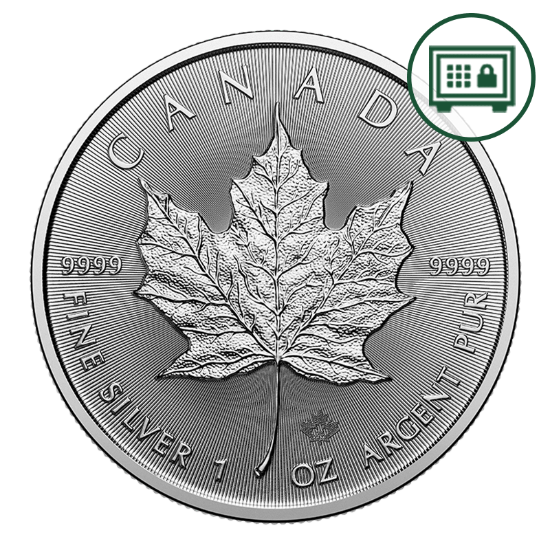 Image pour Pièce Feuille d’érable en argent de 1 oz (2024) - Stockage sécurisé à partir de Métaux précieux TD